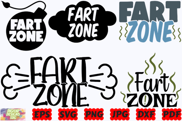Fart Zone SVG Funny Bathroom SVG PNG