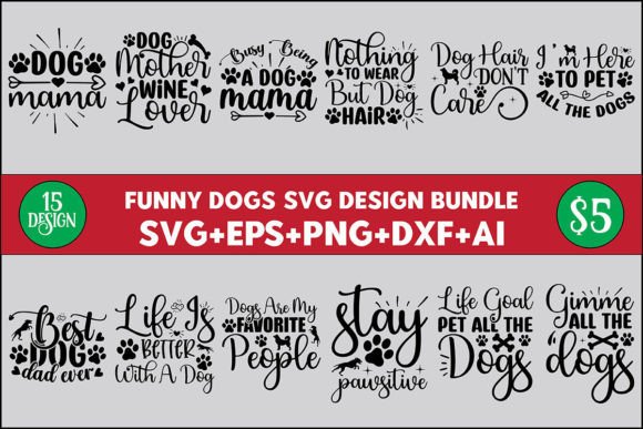 Fun Dogs Graphics for Crafts
