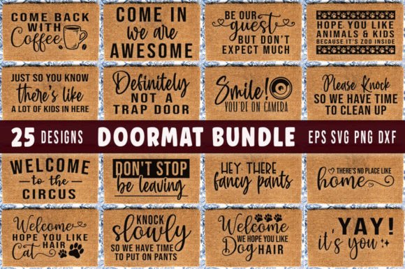 Fun Doormat Svg Cutfile Bundle
