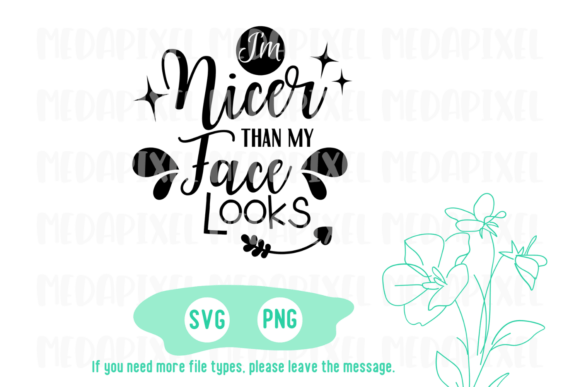 Fun Graphics for Crafts: I’m Nicer Than My Face Looks Svg