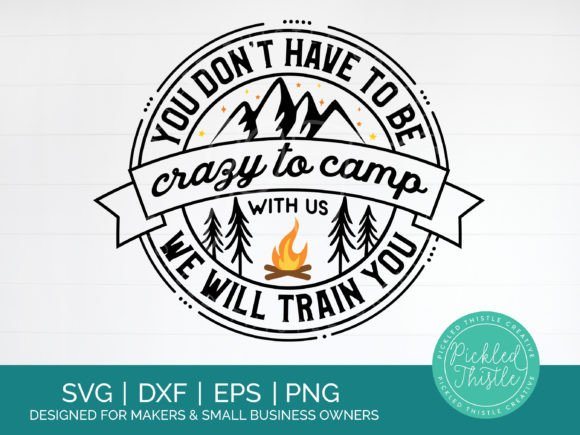 Funny Camping Graphics for Crafts