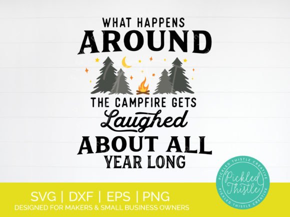 Funny Camping Graphics for Crafts