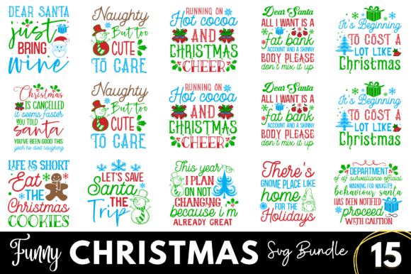 Funny Christmas Graphics for Crafts