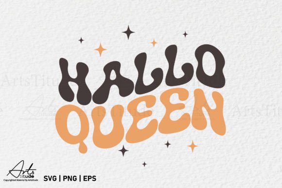 Funny Halloween SVG PNG Retro HalloQueen