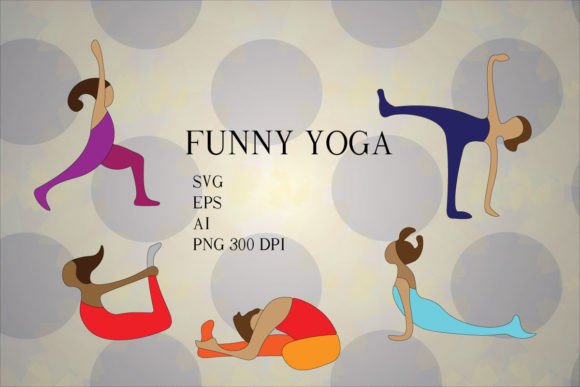 Funny Yoga SVG for Crafts and Graphics