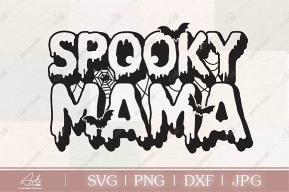 Spooky MAMA SVG PNG: A Graphic Asset for Festive Crafts